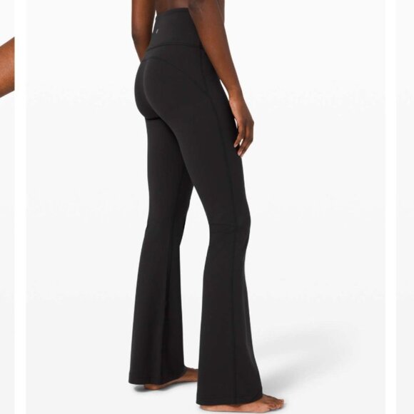 *FLAWED* Lululemon Groove Pant Flare Super High-Rise *Nulu Black - Picture 1 of 1